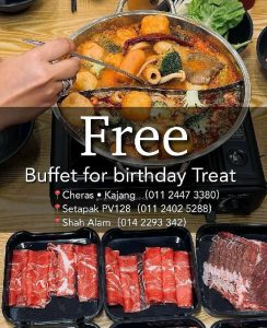 Free Buffet for birthday treat