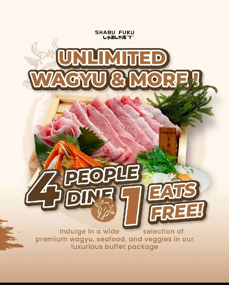 Shabu Fuku wagyu and seafood hotpot buffet set