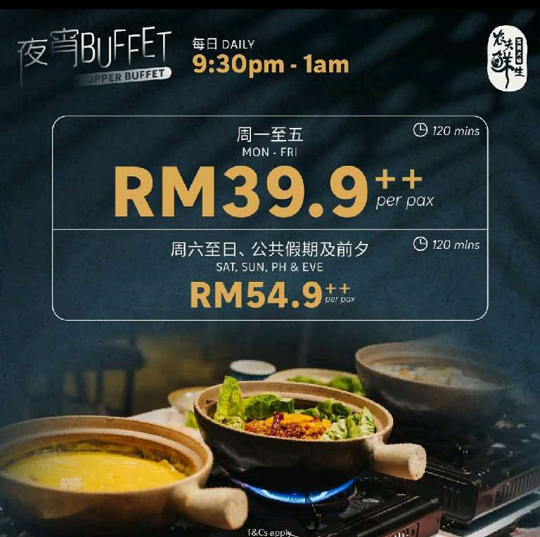 Farmer & Chef night hotpot buffet with unlimited refills